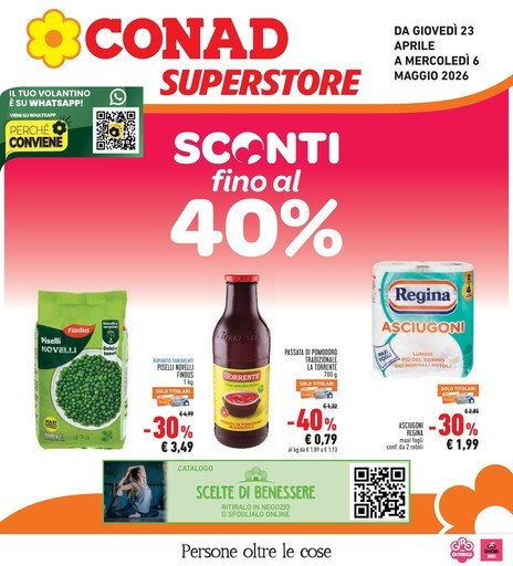 Sconti fino al 40%