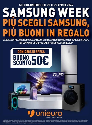 Samsung week da Unieuro!