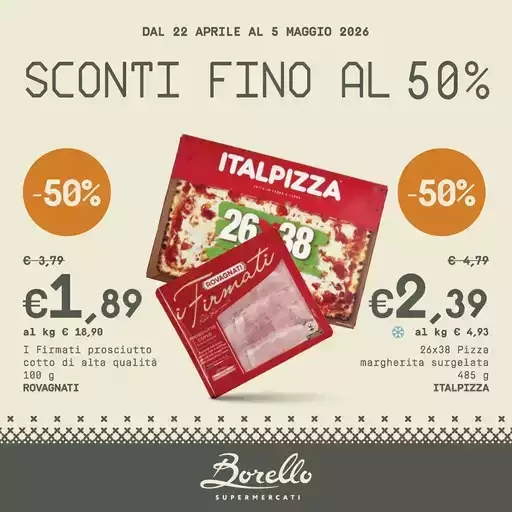 Sconti fino al 50%