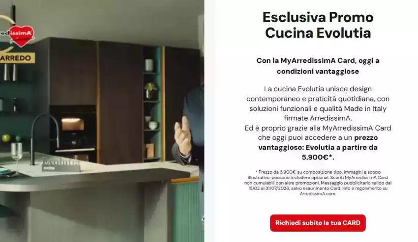 Esclusiva promo cucina evolutia