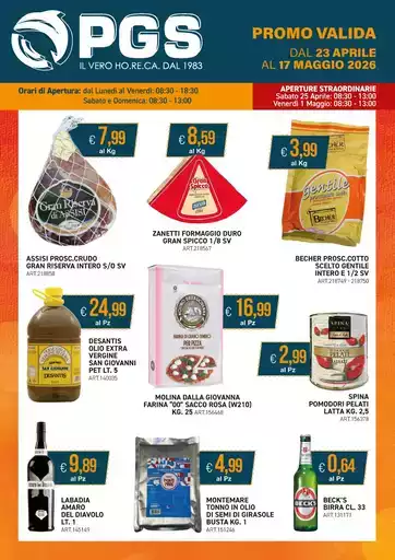 DAL 23 APRILE AL 17 MAGGIO 2026