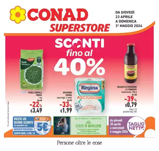 Sconti fino al 40%
