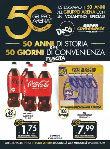 50 anni di storia per 50 giorni di convenienza