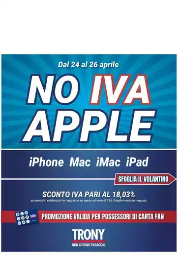 TRONY - VOLANTINO - Informatica TV Telefonia e Elettrodomestici online