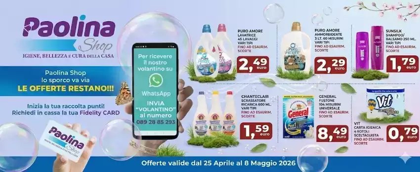 Offerte valide dal 25 aprile al 8 maggio