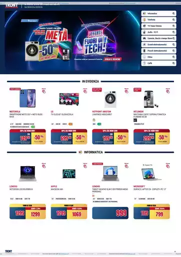 TRONY - VOLANTINO - Informatica TV Telefonia e Elettrodomestici online