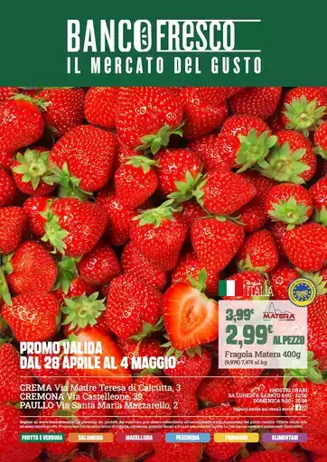 Promo valida dal 28 aprile al 4 maggio