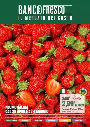 Promo valida dal 28 aprile al 4 maggio