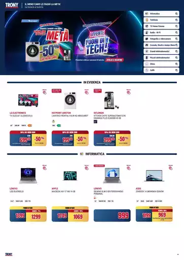 TRONY - VOLANTINO - Informatica TV Telefonia e Elettrodomestici online