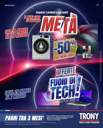 TRONY - VOLANTINO - Informatica TV Telefonia e Elettrodomestici online