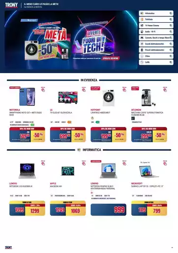TRONY - VOLANTINO - Informatica TV Telefonia e Elettrodomestici online