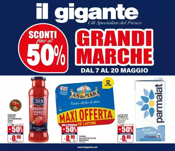 Grandi Marche, sconti fino al 50%