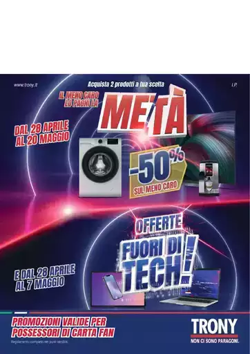 TRONY - VOLANTINO - Informatica TV Telefonia e Elettrodomestici online