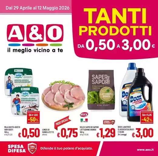 Tanti prodotti da 0.50 a 3.00€