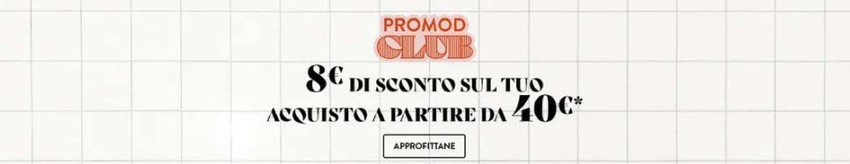8 euro di sconto sul tuo acquisto a partire da 40 euro