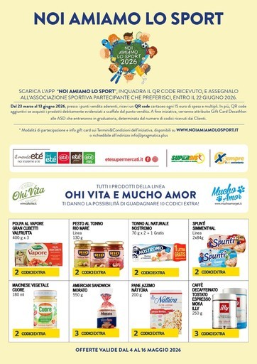 OFFERTE VALIDE DAL 4 AL 16 MAGGIO 2026