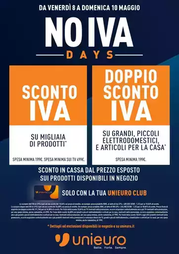 NO IVA days da Unieuro!