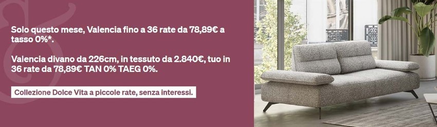 Solo questo mese, Valencia fino a 36 rate da 78,89 euro a tasso 0%