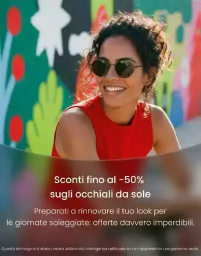 Sconti fino -50% sugli occhiali da sole