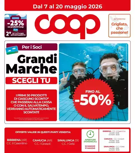 Dal 7 al 20 maggio 2026 Dal 7 al 20 maggio 2026