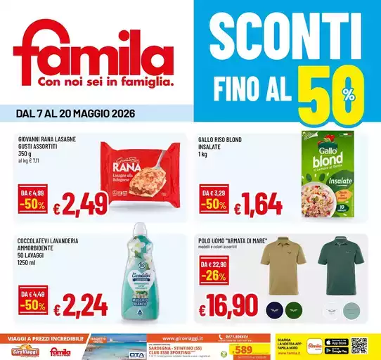 Sconti fino al 50%