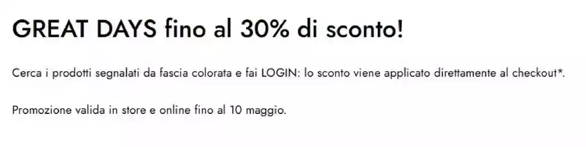 Fino al 30% Fino al 30%