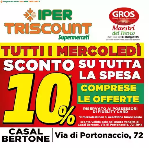 Sconto su tutta 10% Sconto su tutta 10%