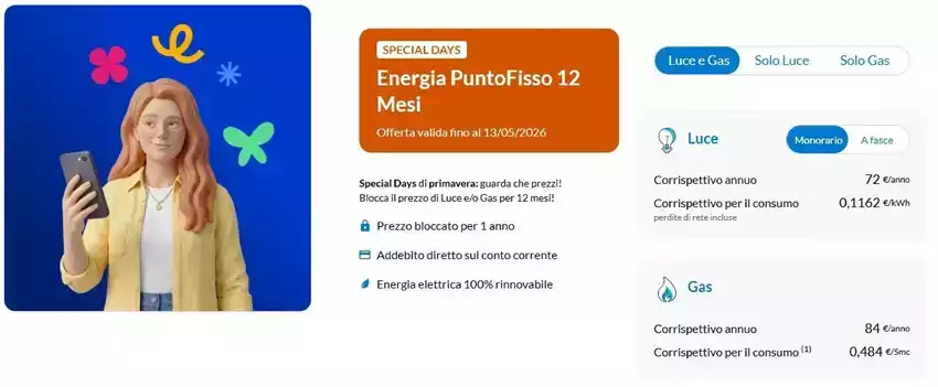 Energia PuntoFisso 12 Mesi