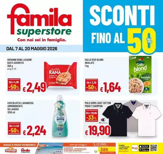 Sconti fino al 50%