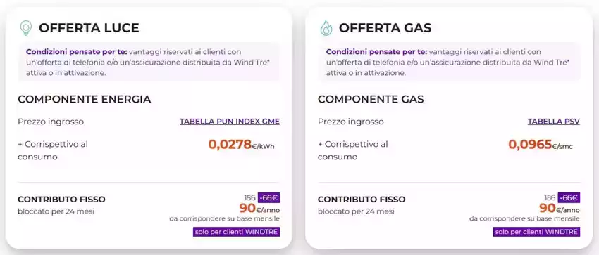 Offerta luce & gas