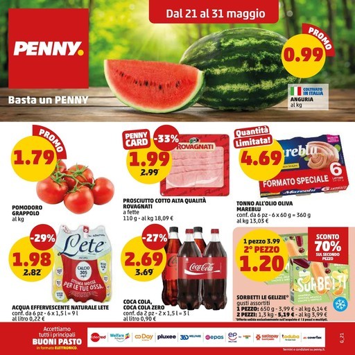 Dal 21 al 31 maggio Dal 21 al 31 maggio