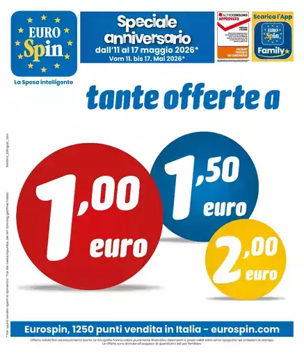 Tante offerte a 1.00 1.50 2.00 euro