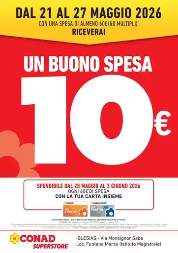 BUONO SPESA 10€ SUPERSTORE IGLESIAS