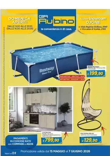 Promozione valide dal 15 maggio al 7 giugno