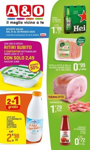 Offerte valide dal 21 al 30 maggio