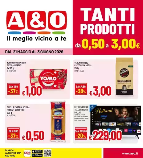 Tanti prodotti da 0.50 a 3.00€ Tanti prodotti da 0.50 a 3.00€