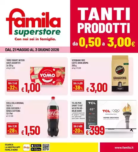 Tanti prodotti da 0,50 a 3,00 euro