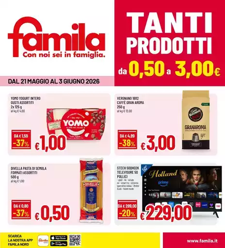 Tanti prodotti da 0,50 a 3,00 euro Tanti prodotti da 0,50 a 3,00 euro