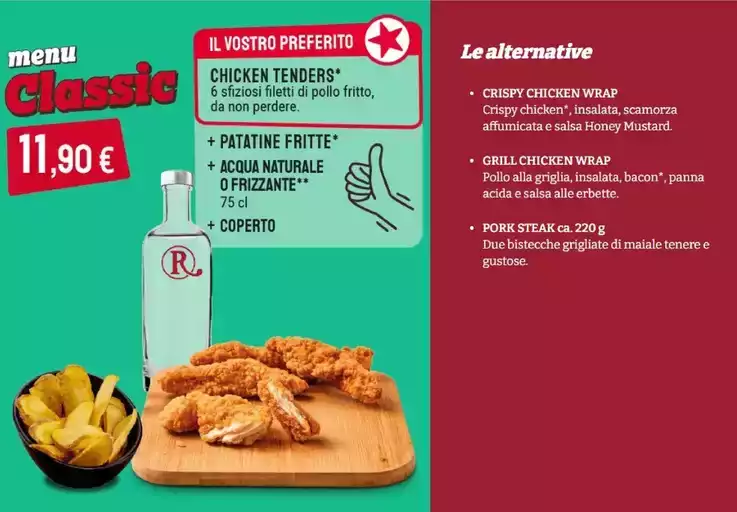 Menu pranzo