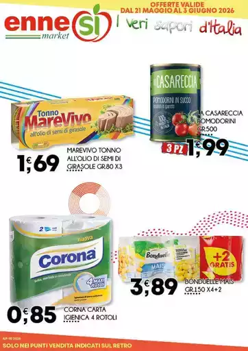 Offerte valide dal 21 maggio al 3 giugno