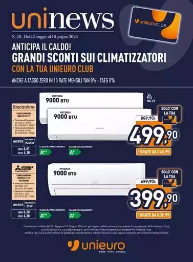 Speciale Clima da Unieuro! Speciale Clima da Unieuro!