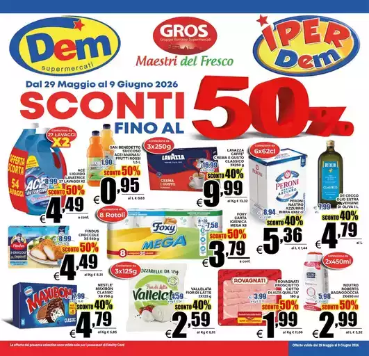 Sconti fino al 50%