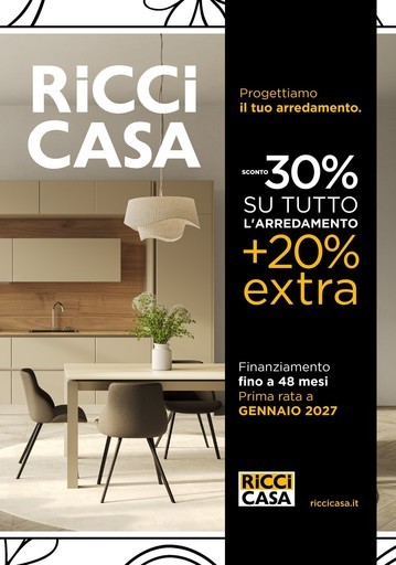 Sconto 30% su tutto l'arredamento +20% extra