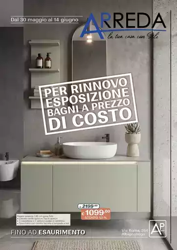 Per rinnovo esposizione bagni a prezzo di costo
