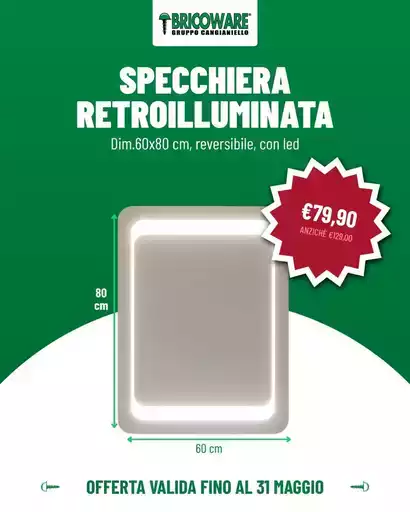 Specchiera retroilluminata