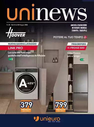 Speciale Hoover da Unieuro! Speciale Hoover da Unieuro!
