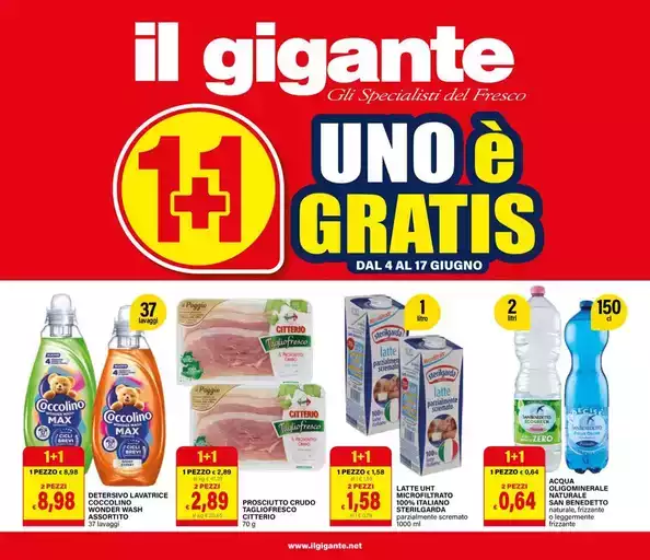1+1 uno e gratis 1+1 uno e gratis