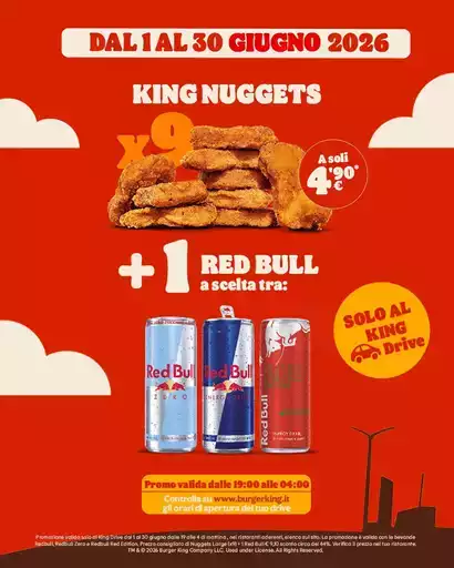 King nuggets + 1 red bull