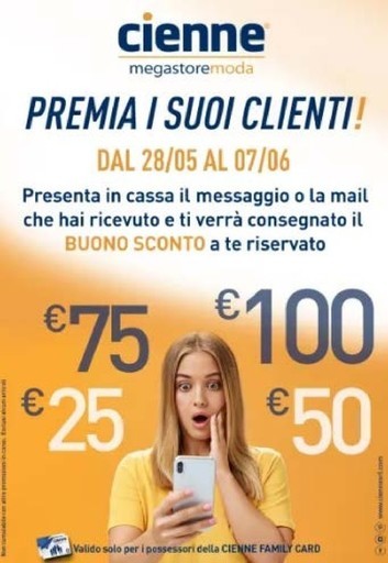 Premia i suoi clienti!