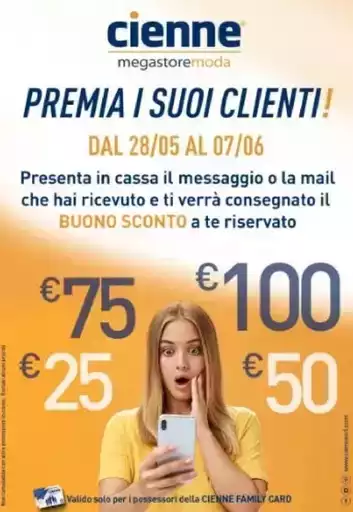 Premia i suoi clienti!
